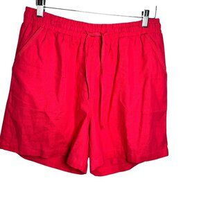 C Est 1946 Linen Pull On Shorts Womens size 14W 16W Hot Pink NWT